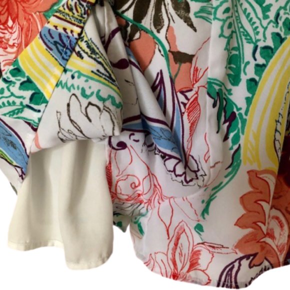 Saks Fifth Avenue Crepe Floral Romper - M - Picture 7 of 7